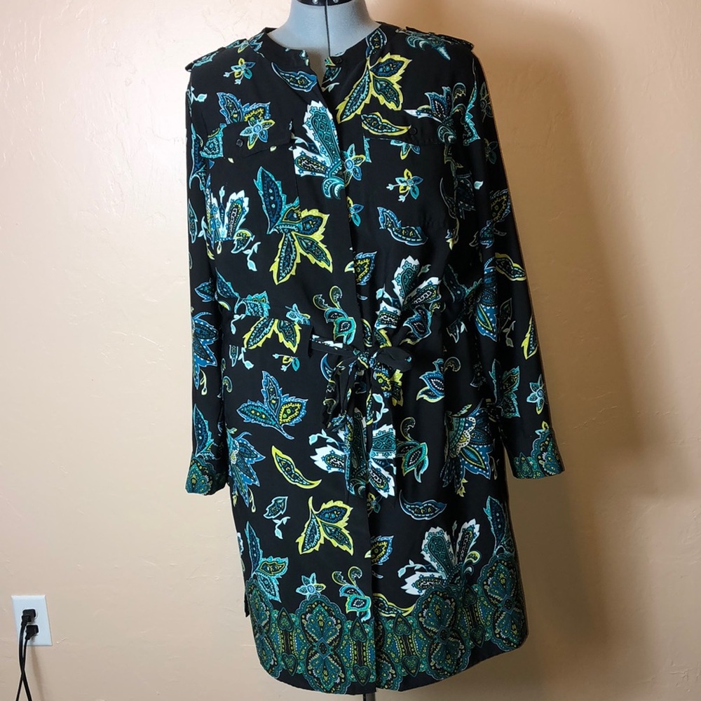 Liz Claiborne plus size 2X black flower dress